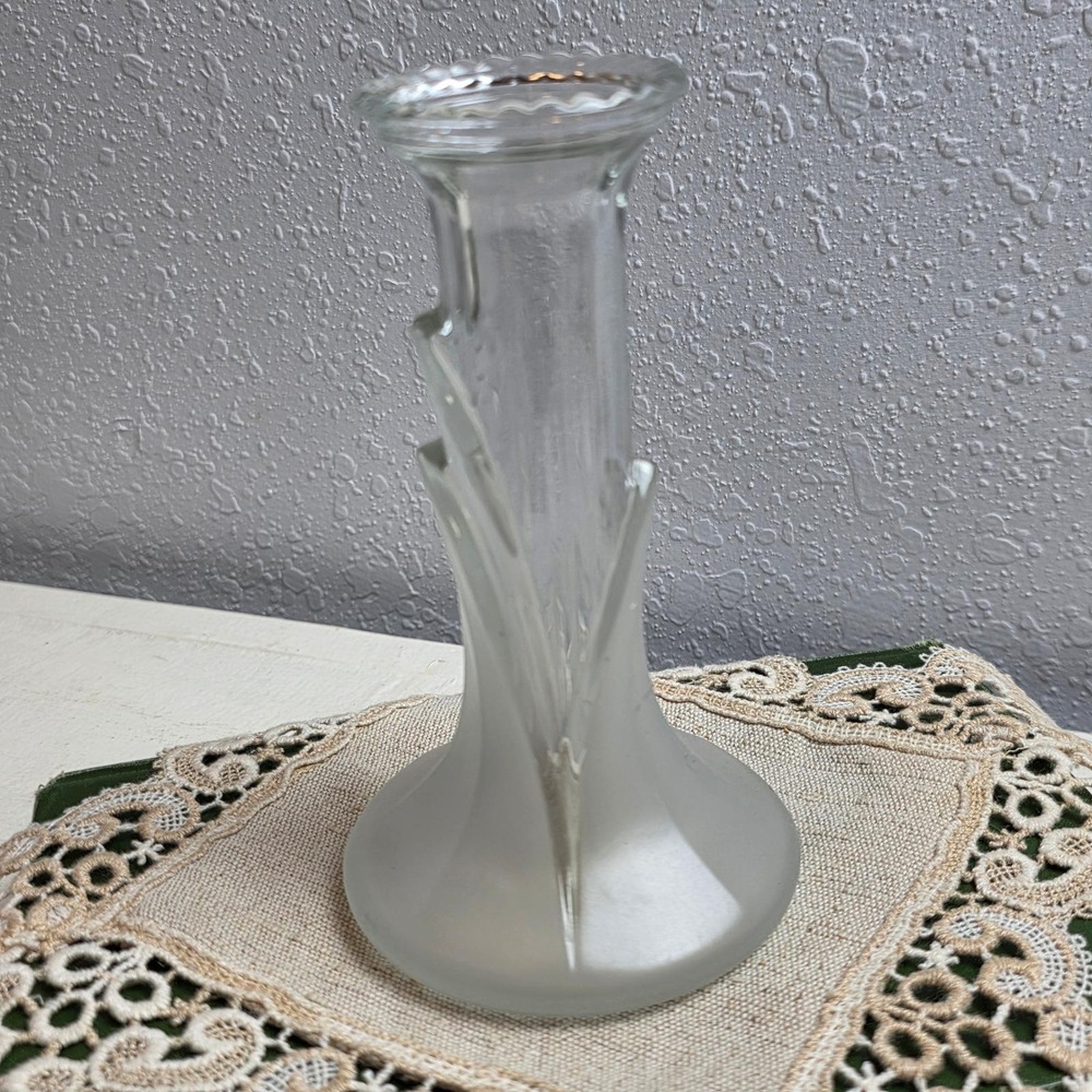 CLEARANCE 💲6 Vintage Colonial Candle of Cape Cod Candle Holder Vase Frosted‎